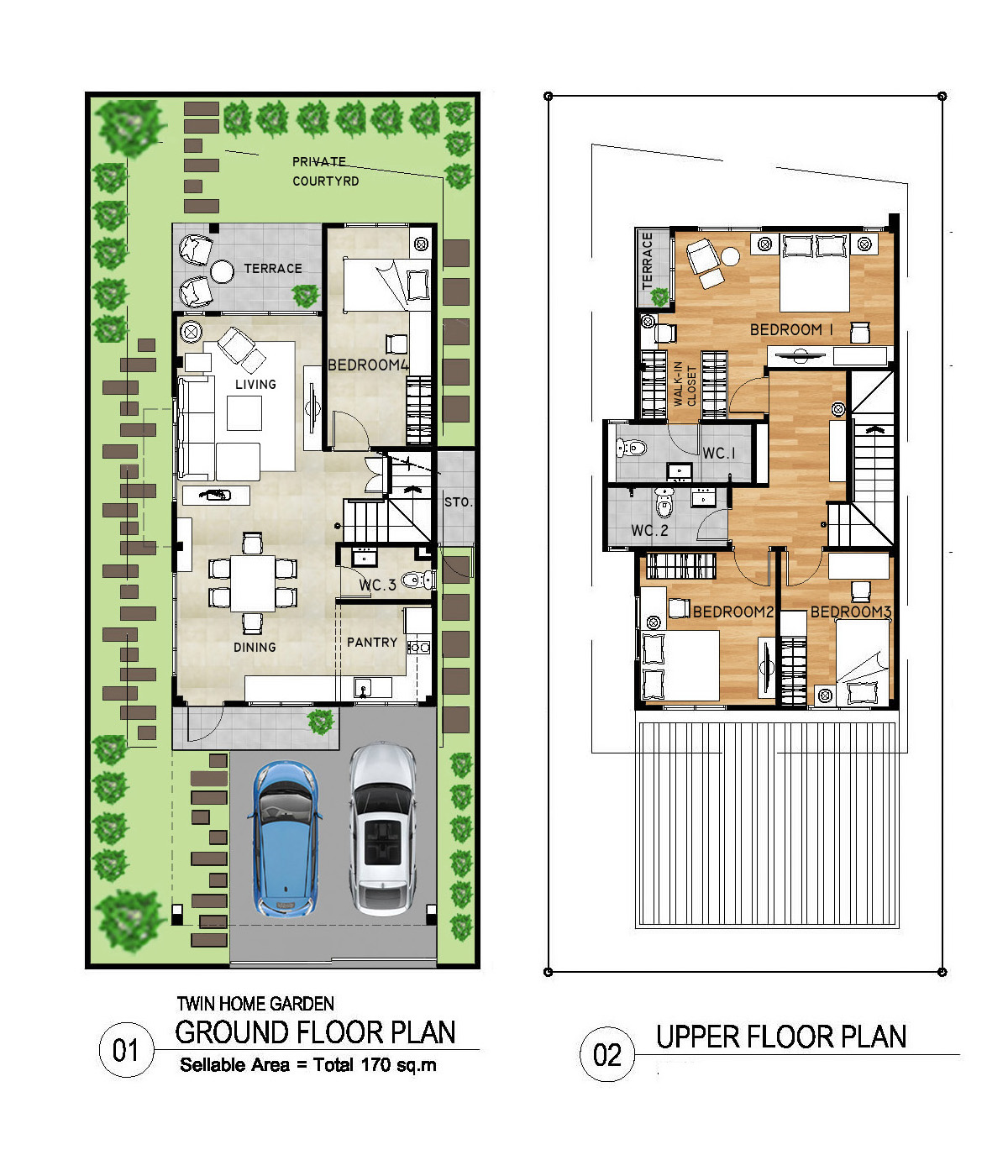 บ้านแฝด ริมสวน TwinHome A1